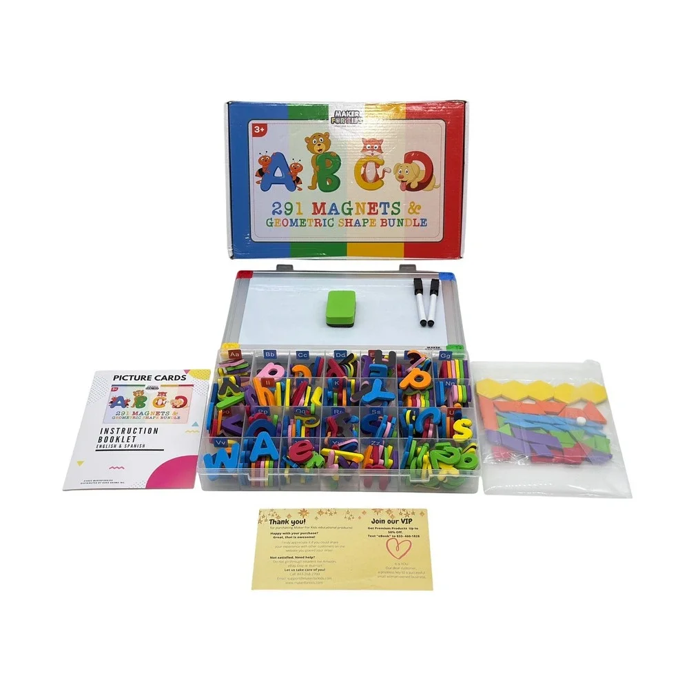 Koko Aroma Maker For Kids 291 ABC Magnets & Geometric Shape w/ Whiteboard Bundle